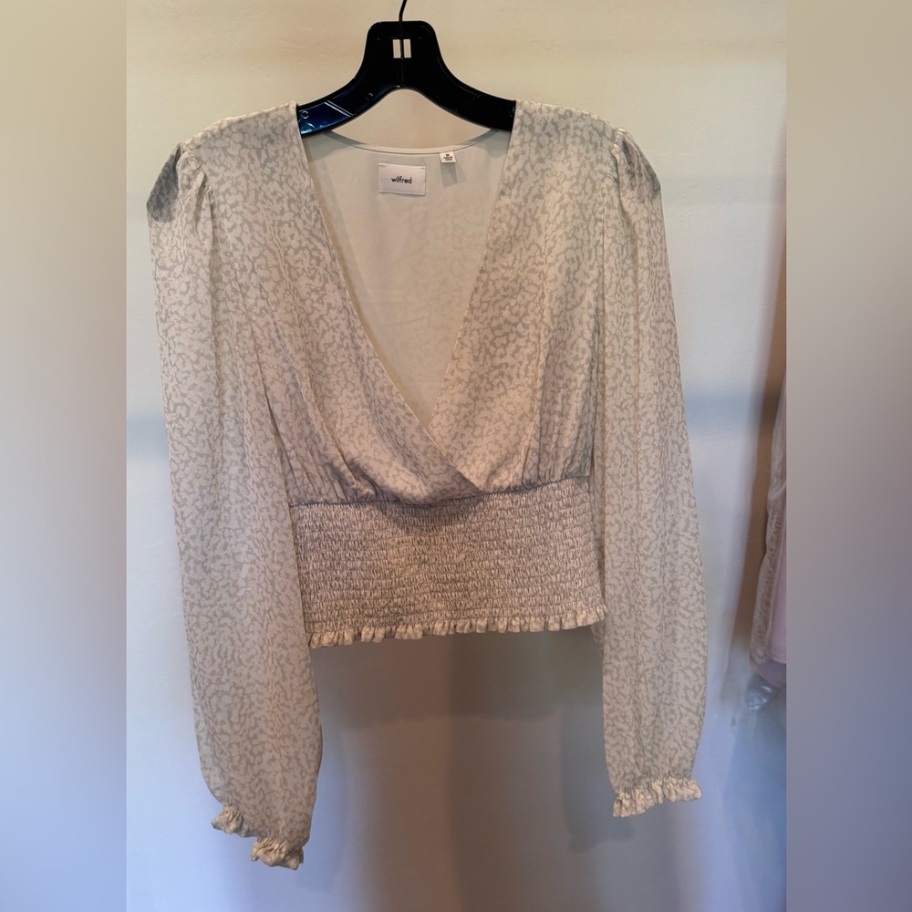 Wilfred Ivory Patterned Blouse - image 1